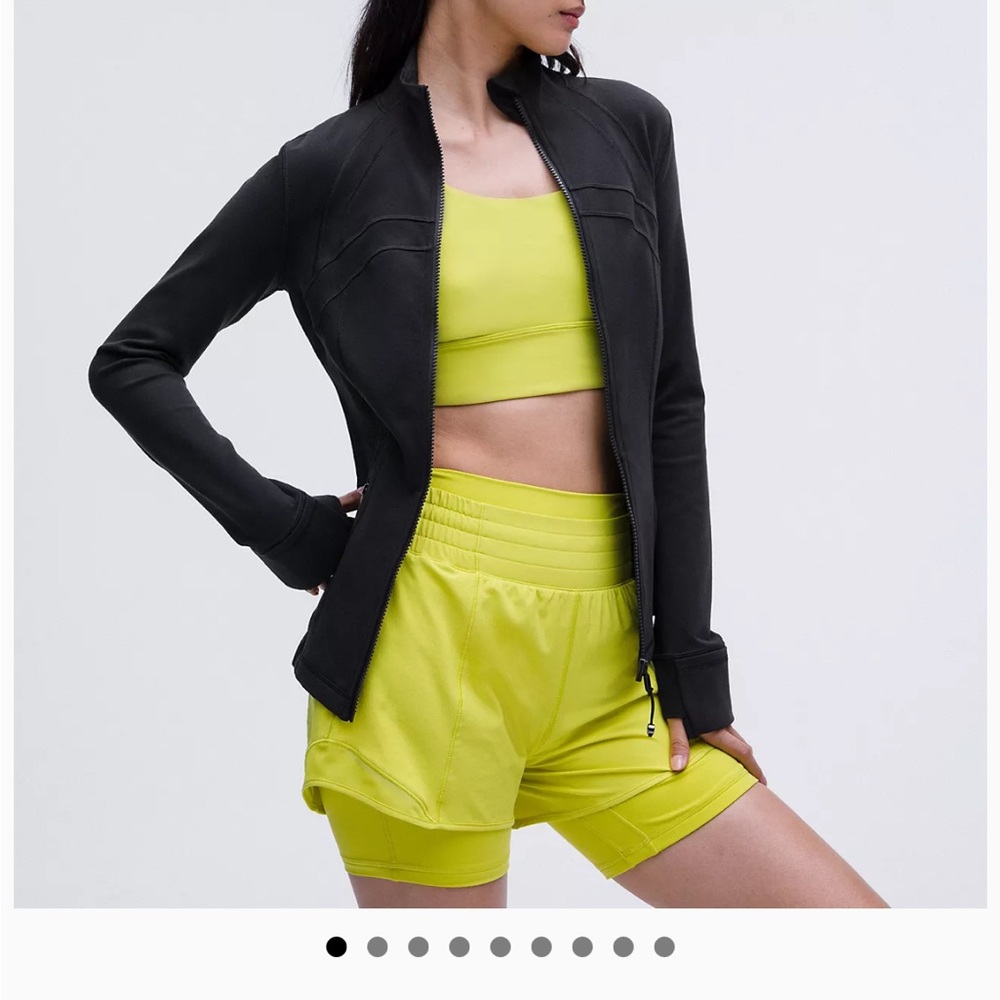 Black Jacket and Neon Yellow Activewear Set